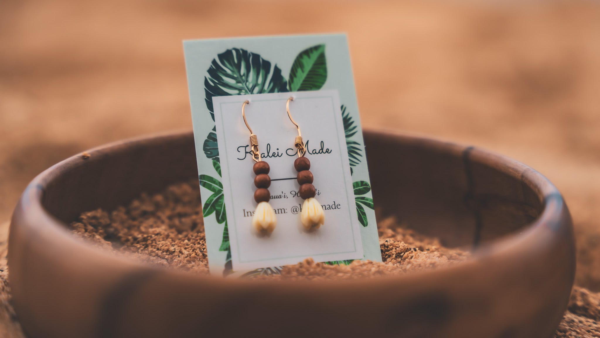 Pikake Koa Earrings