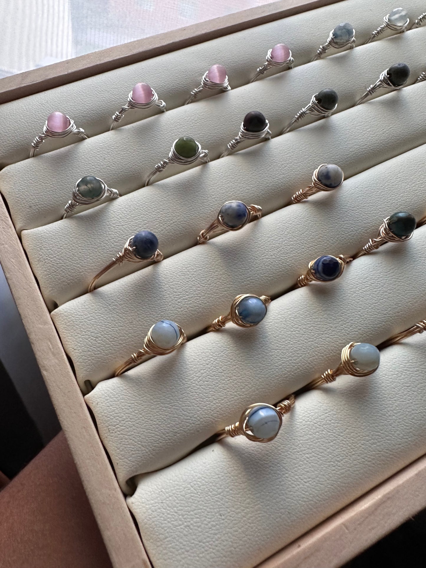 Silver Gemstone Rings