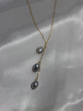 Triple Keshi Leaf Chain