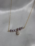 Lavender Pearls + Mini Cone Chain
