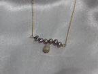 Lavender Pearls + Mini Cone Chain