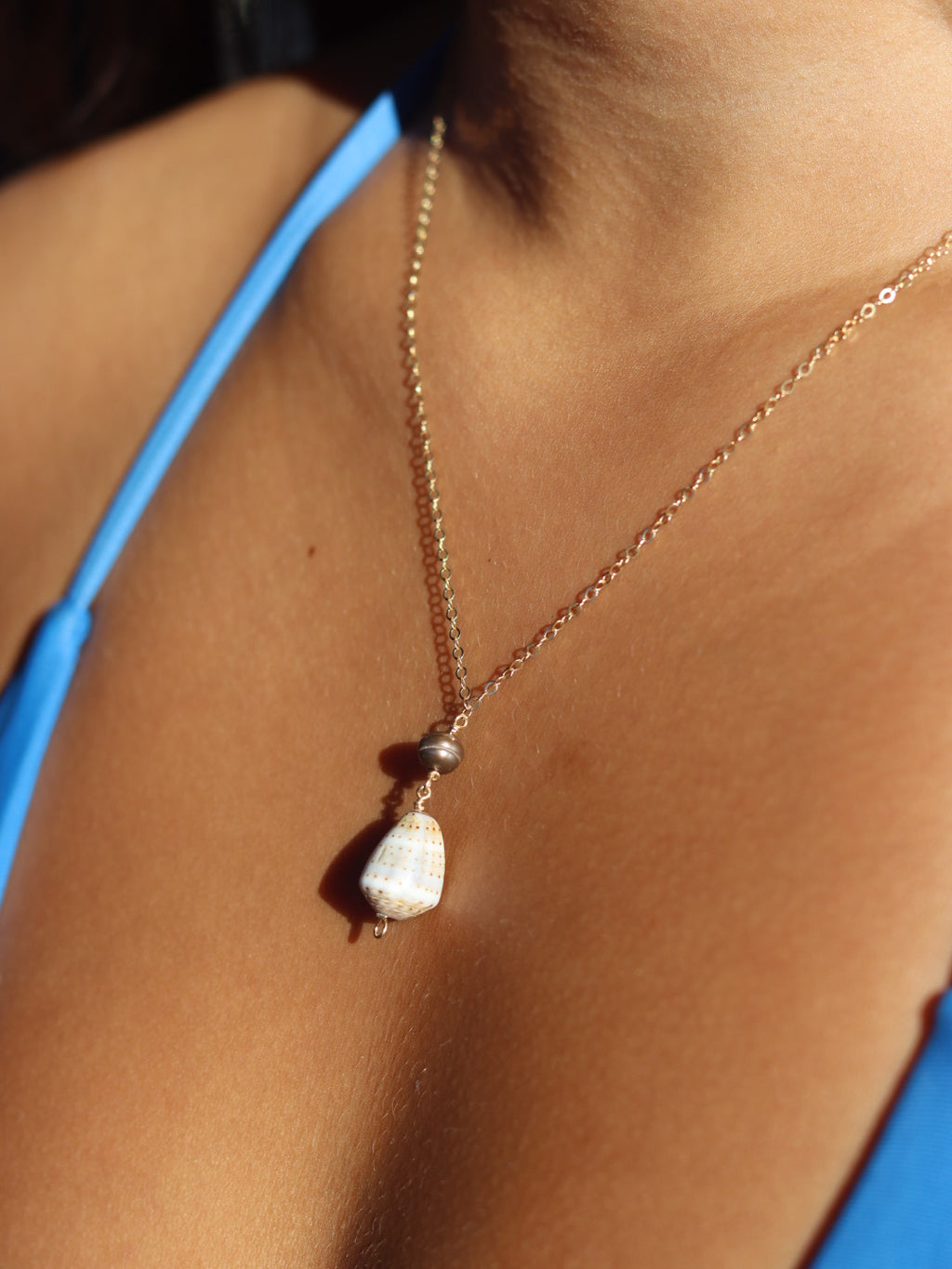 Abbreviated Cone + Back Lariat Necklace