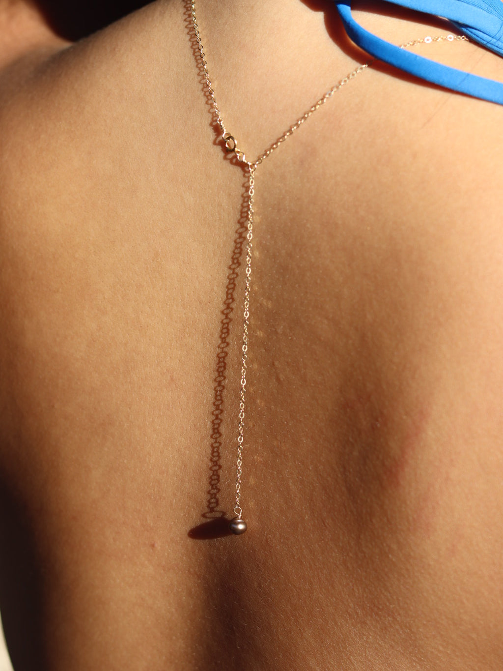 Abbreviated Cone + Back Lariat Necklace